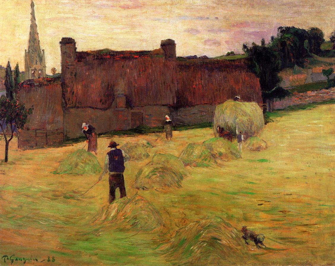 Gauguin Haymaking - Paul Gauguin Painting